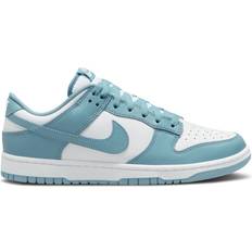 Nike Dunk Low Retro Sneakers - White/Denim Turquoise