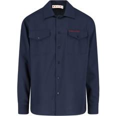 Lana Camicie Marni Embroidery Shirt Blue Men