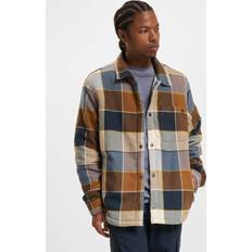 Grigio - Uomo Giubbotti Timberland Overshirt a Quadri con Fodera in Pile da Uomo - Giallo/Blu