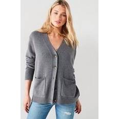 Clothing Levi's Boyfriend Pocket Cardigan Light Charcoal Heath, Grey, Xs, Women