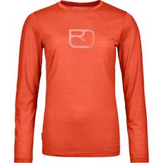 Damen - Orange Basisschicht Ortovox Damen Cool Mtn Silhouette Longsleeve rot