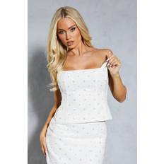 Clothing Misspap white corset womens occasion tops