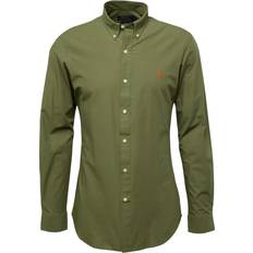 Polo Ralph Lauren Polo Ralph Lauren Olivengrøn poplin-skjorte slim fit med ikonlogo
