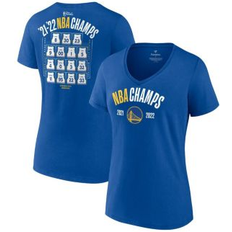 T-shirts Fanatics Women's Royal Golden State Warriors 2022 Nba Finals Champions Final Buzzer Jersey Roster V-Neck T-shirt Royal