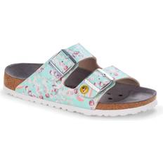 Birkenstock Arizona Birko-Flor ESD Unisex Adult Work Shoes Arizona Anti-Static Birko-Flor White Normal Footbed, Flowers Field Mint