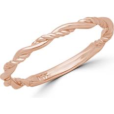 Rose Gold Rings Classic Wedding Band Ring in 14K Rose Gold