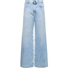 Versace Stonewashed Denim Wide Jeans Light Blue (30 34)