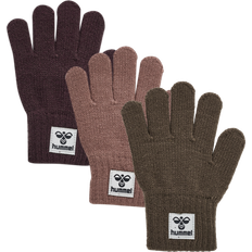 Lila Vantar Hummel Handskar Stickad 3-pack hmlQuint Major Brown 8-12 år (128-152) Handskar