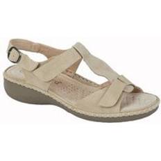 Multicolour Sandals Boulevard Womens/Ladies Buckle Leather Lined Sandals