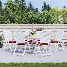 Kussens voor stoel vidaXL Stoelkussens 6 St 40x40x7 cm Oxford Stof Wijnrood
