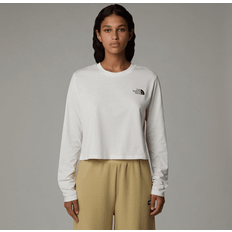 Clothing The North Face Simple Dome Long Sleeve Crop Top White Womens