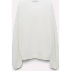 Dorothee Schumacher Round neck sweater with fitted cuffs white