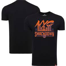 NBA T-shirts Sportiqe Men's Black SmackDown x New York Knicks Tri-Blend T-Shirt