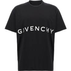 Givenchy Givenchy-Logo Embroidery T Shirt Bianco/Nero-Uomo White/Black