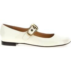 Chloé Matalat kengät Chloé Chloé-Polly Flat Shoes Bianco-Donna White 39.5IT