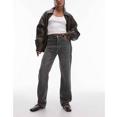 Gråa - Vuxen Jeans Topshop Kort Grå raka jeans-Grå/a