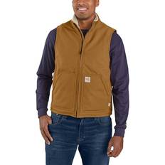 Brown Work Clothes Carhartt FlameResistant Sherpa Lined Duck Vest for Men Brown