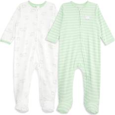 Green Base Layer Children's Clothing Little Me Baby Boy's 2-Piece Zip Front Footie Set Green Newborn (Newborn)