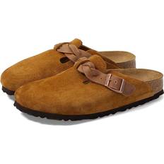 Birkenstock Clogs Birkenstock Mules, female, Brown, Woven Strap Leather Clogs