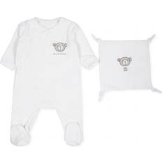 1-3M Autres Ensembles Givenchy Kid's Embroidered Logo-Print Two-Piece Footie Set, Newborn-6M WHITE (3 Months)