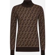 Fendi FF Cotton Sweater Woman - Tobacco