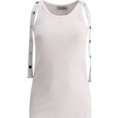 Attico-Trimmed Tank Top Top Bianco-Donna White