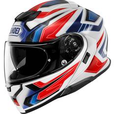 Shoei Motorcykelutrustning Shoei Neotec Anthem Klapphelm, weiss-rot-blau, Größe für Männer