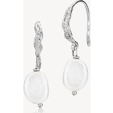 Sistie Rosa sterling silver Örhängen Med Sötvattenspärlor