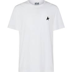 Kulta - Mies T-paidat GOLDEN GOOSE Small Star Chest Logo T-Shirt - Optic White/Black