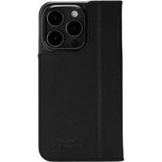 JT Berlin iPhone 15 Pro BookCase Tegel Flip Lædercover Sort