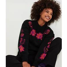 Clothing Joe Browns Stunning Florals Embroidered Jumper Black