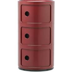 Kartell Skab Kartell Classic Opbevaring Med 3 Rum Bourgogne Skuffer Abs Burgundy 04967BO Opbevaringsskab