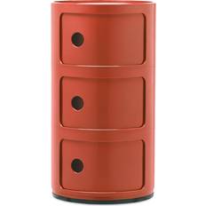 Orange Skåp Kartell Componibili Classic Förvaring Med 3 Fack Orange Förvaringsskåp