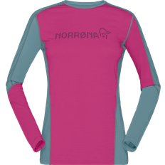 Norrøna Ondergoed Norrøna Merino Round Neck Longsleeve - Roze