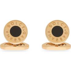 Enamel Cufflinks Dolce&Gabbana Gold Engraved-Logo Cufflinks ZOO00 ORO UNI