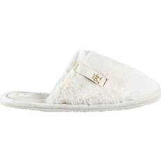 Tommy Hilfiger Vrouw Pantoffels Tommy Hilfiger Fleece Pantoffel Met Metalen - Offwhite