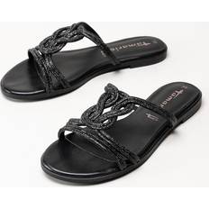 Tamaris Damen Sandalen Tamaris Damen Sandalen Textil mit TOU - Schwarz