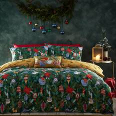 Riva Riva Deck The Halls King Size Set Pine Duvet Cover Green, Yellow