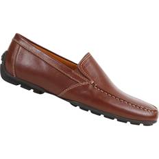 Geox Man Low Shoes Geox Mens Leather Moner Loafer - Brown