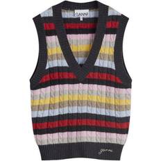 Wolle Tanktops Ganni Multicolor Stripe Vest