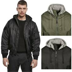 Brandit Jacke MA1 Sweat Hooded Jacket in Black-Grey-125145L