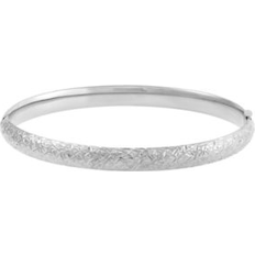 Macy's White Gold Bracelets Macy's Textured Bangle Bracelet in 10k Gold, White Gold and Rose Gold White Gold (7 inches)