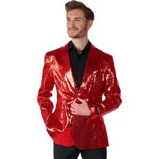 Rød Jakkesæt OppoSuits Suitmeister Pailletjakke - Rød