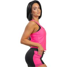 Rosa Linnen Gavelo Tank Top Neon Blaze Pink, Female, Kläder, Tops, Träning, Rosa