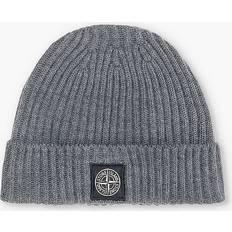 Stone Island Stone Island Junior Kids Gray Virgin Wool Beanie V0M67 Melange Dark