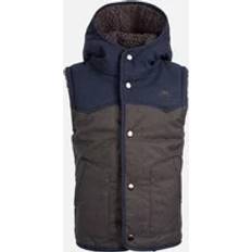 Gris Gilets Rembourrés Trespass Obtain Reversible Gilet Dark Grey 11-12 Years