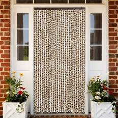 vidaXL Flueforhæng 118x220 cm Chenille Beige Brun