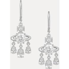 Vivienne Westwood Örhängen Vivienne Westwood Silver Joaquina Crystal Orb Three Drop Earrings Silver