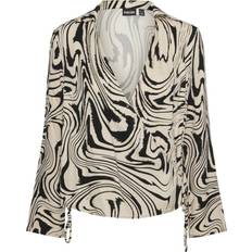 Floreado - Mujer Blusas Pieces Blusa 'KIMMIE' - Taupe/Negro