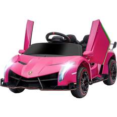 Homcom Elbil för Barn Lamborghini Veneno med Fjärrkontroll Rosa